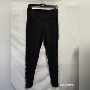 Victoria's Secret Black Active Leggings with Branded Waist Label